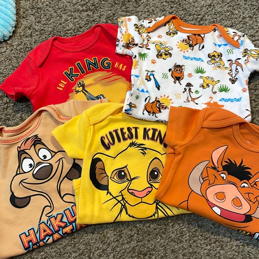 3-6 month lion King onesies